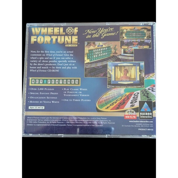 Wheel of Fortune PC Computer Game Word Puzzle Vanna CD-ROM Family Fun 12 and Up - Picture 2 of 3